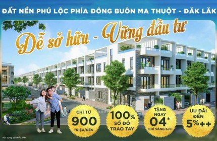 Chỉ vơi 6,8tr/1M2 sở hữu ngay đất nền sổ đỏ bìa sẵn trung tâm hành chính Krông năng Đăk Lăk